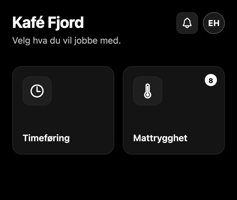 Forsíða forritsins. Talan sýnir ókláraðar umferðir fyrir daginn.